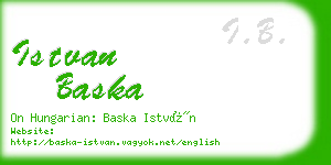 istvan baska business card